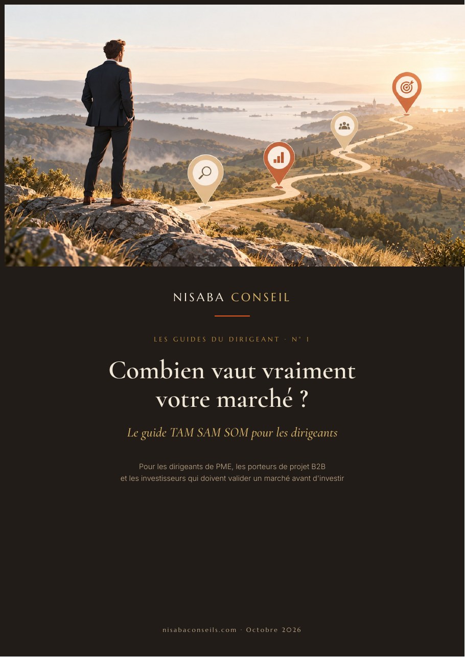 Couverture du guide « Combien vaut vraiment votre marché ? » de Nisaba Conseil
