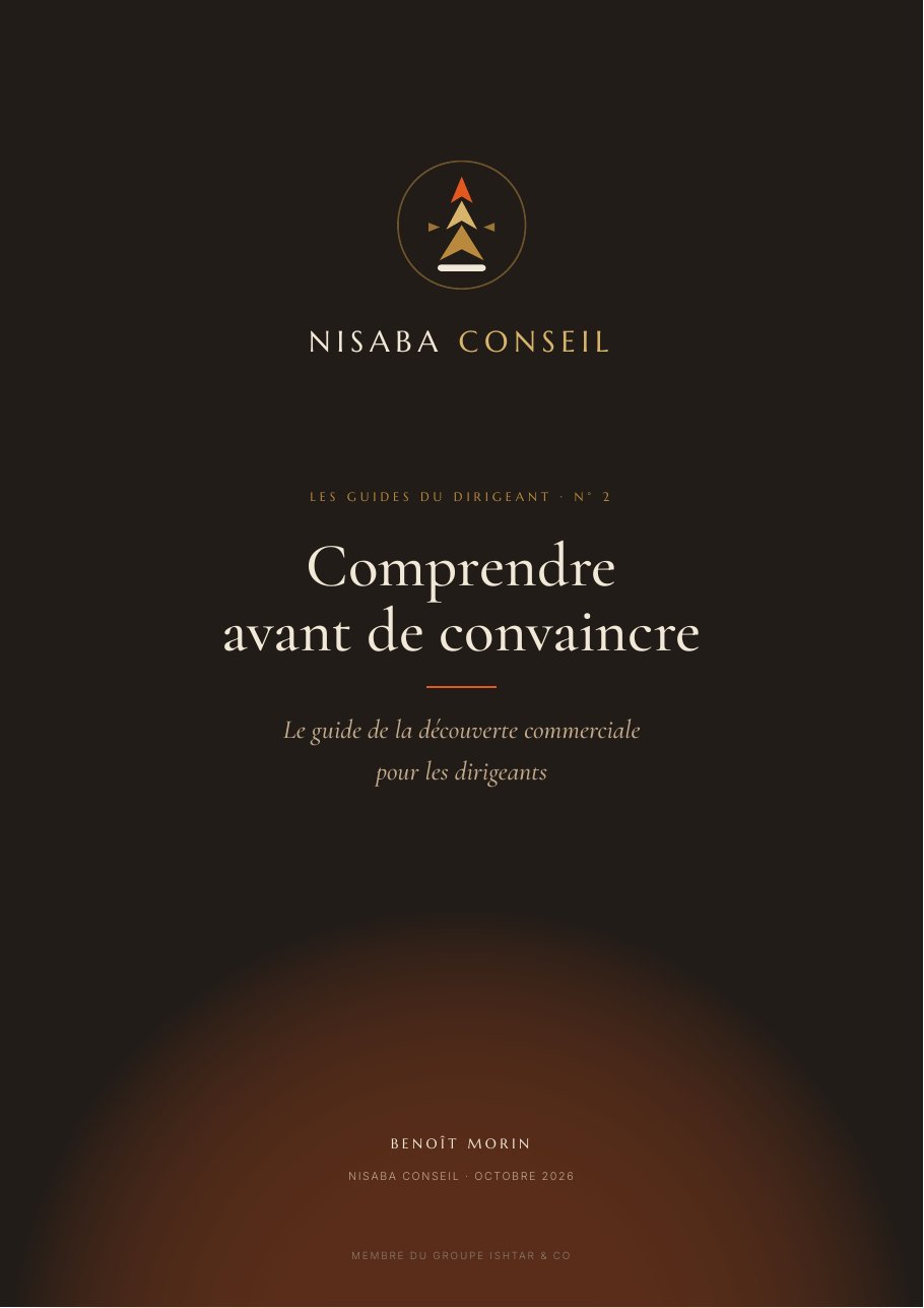 Couverture du guide « Comprendre avant de convaincre » de Nisaba Conseil